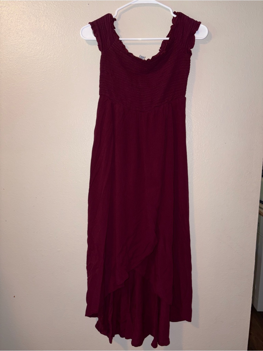 Arizona Jean Company Burgundy High-Low Maxi Dress
